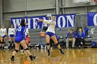 Volleyball vs Emerson  Wheaton College Women's Volleyball vs Emerson College. - Photo by Keith Nordstrom : Wheaton, Volleyball, VB2019